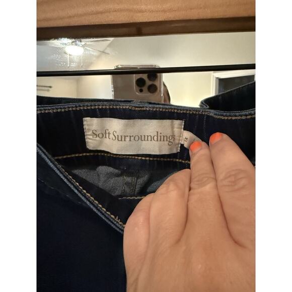 Soft Surroundings Supremely Soft Jeans High Rise Skinny Ankle Dark Wash XL - Picture 2 of 6